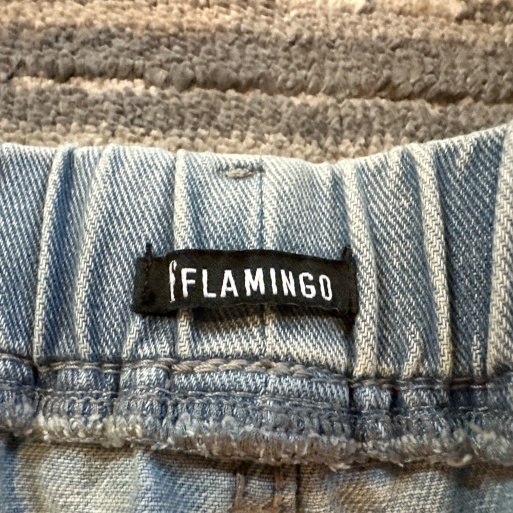Flamingo Women's Light Blue Cropped Jeans, oversized, boho-esque. - Picture 2 of 9